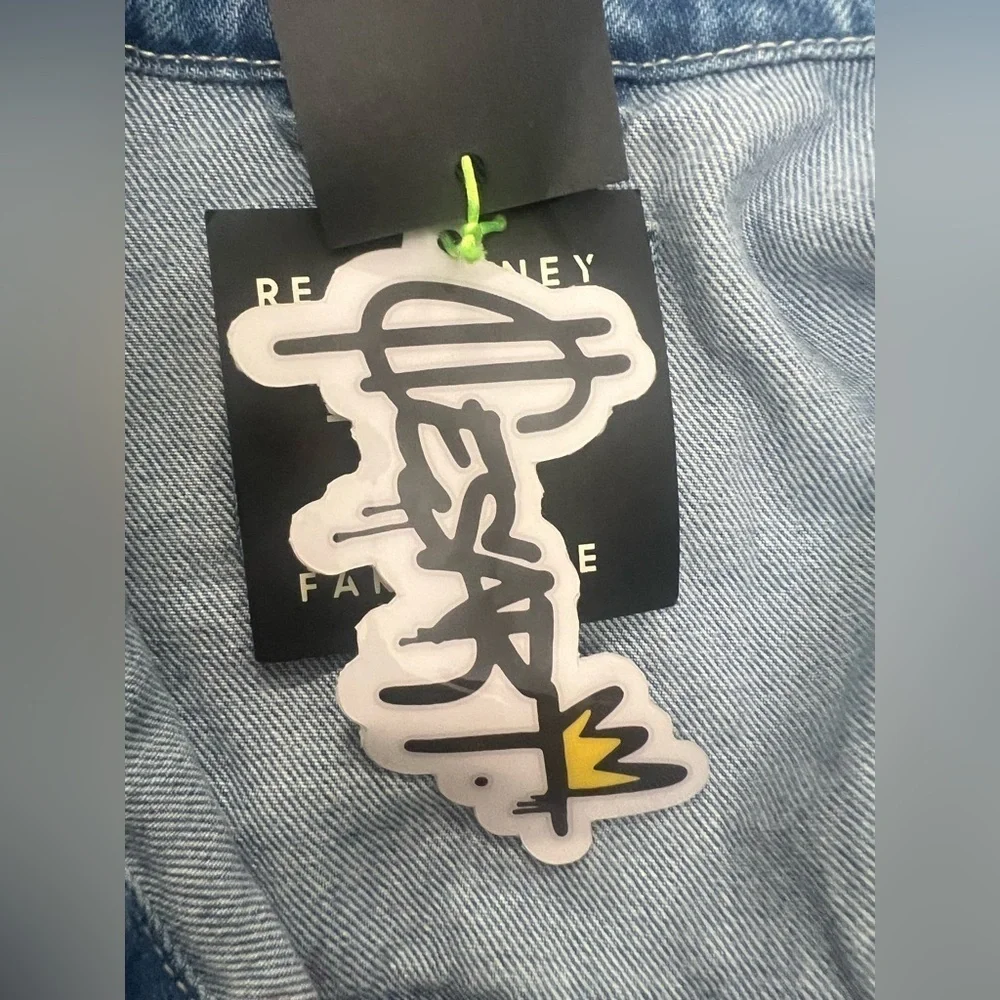 Bershka Jeans Jacket Women Barbie Design XS (0387) - Picture 12 of 16